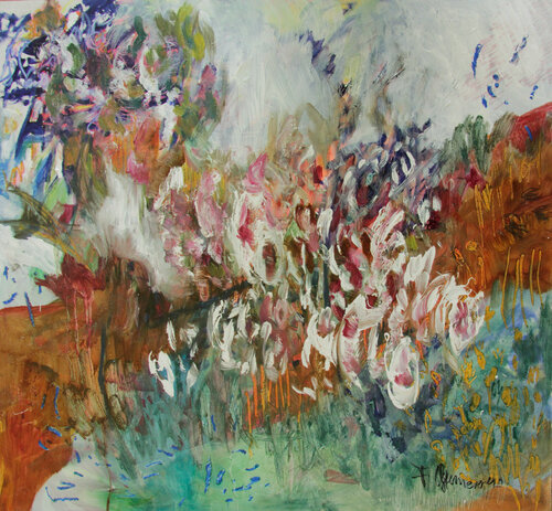 Cobalt Hill I van Franziska Ostermeier, Schilderij te koop op Singulart
