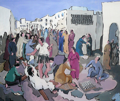 Le chemin de croix - Station 7 by Catherine Vieu, Painting for Sale on Singulart