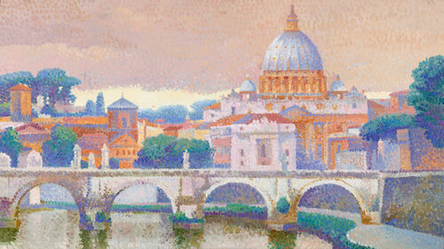 Roma rosa van Kristina Korò, Schilderij te koop op Singulart