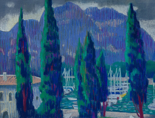 Riva del Garda van Kristina Korò, Werk op papier te koop op Singulart
