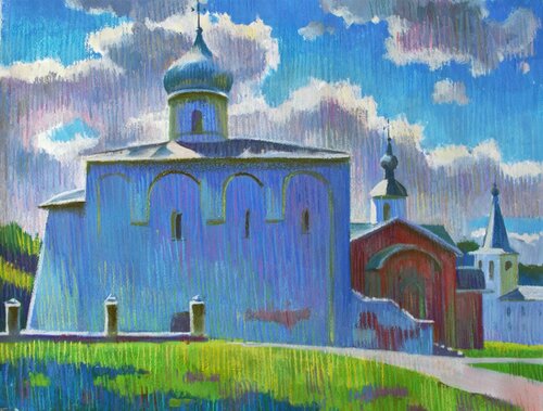 "Estate a Novgorod " par Kristina Korò, Œuvre sur papier en vente sur Singulart