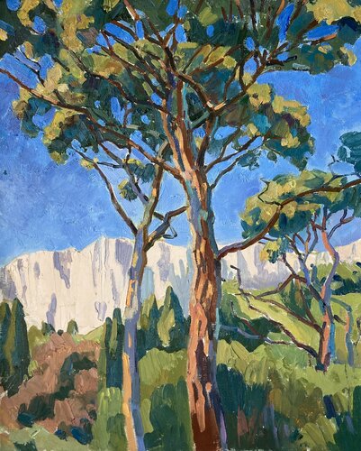 Pini italiani in Crimea par Kristina Korò, Peinture en vente sur Singulart