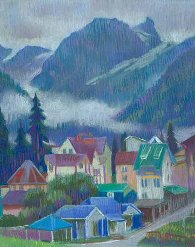In the Caucasus mountains par Kristina Korò, Œuvre sur papier en vente sur Singulart