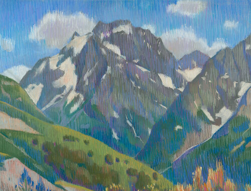 Mezzogiorno in Caucaso par Kristina Korò, Œuvre sur papier en vente sur Singulart