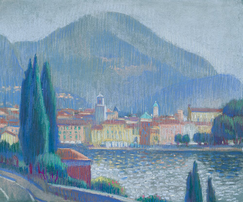 La mattina a Riva del Garda van Kristina Korò, Werk op papier te koop op Singulart
