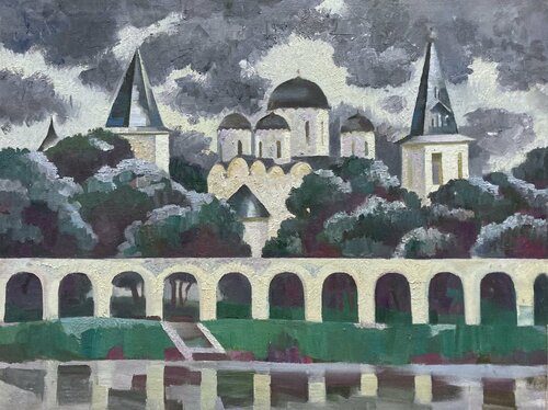Velikiy Novgorod par Kristina Korò, Peinture en vente sur Singulart
