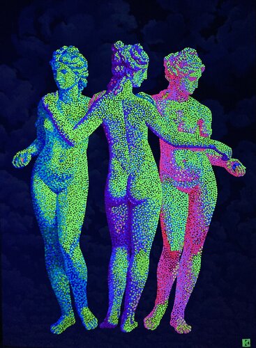 Tre grazie by Kristina Korò, Painting for Sale on Singulart