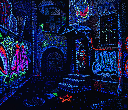 Cortile di San Pietroburgo par Kristina Korò, Peinture en vente sur Singulart