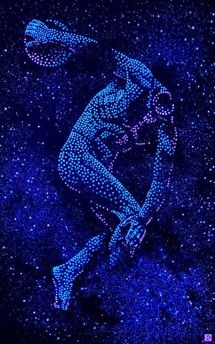 il percorso  verso le stelle par Kristina Korò, Peinture en vente sur Singulart