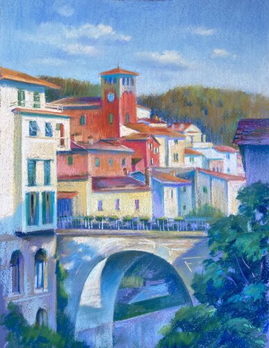 La serata a Loro Ciuffenna. di Kristina Korò, Pittura in vendita su Singulart