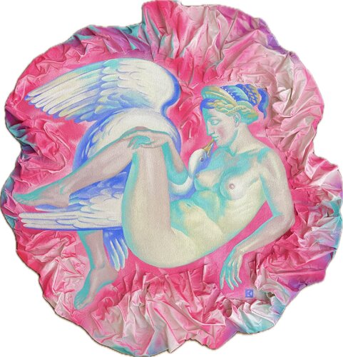 Leda e il Cigno di Kristina Korò, Pittura in vendita su Singulart