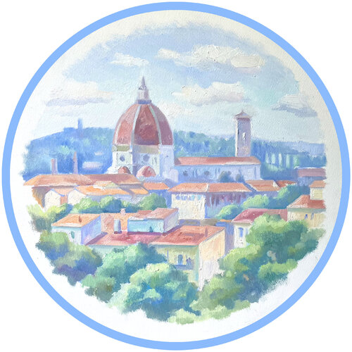 Firenze  di mattina di Kristina Korò, Pittura in vendita su Singulart