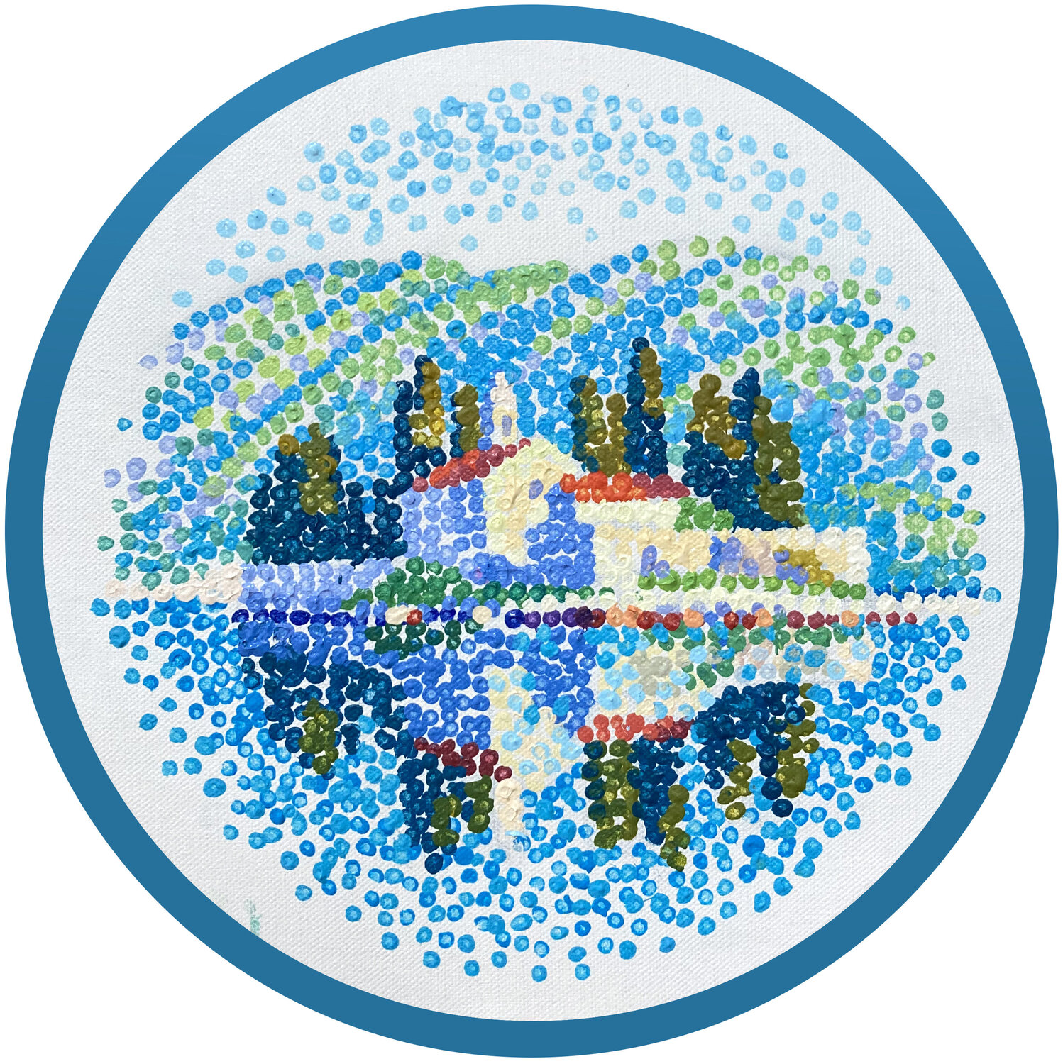 Isola Di San Giorgio II. Perast Kristina Korò Originalgemälde zu verkaufen