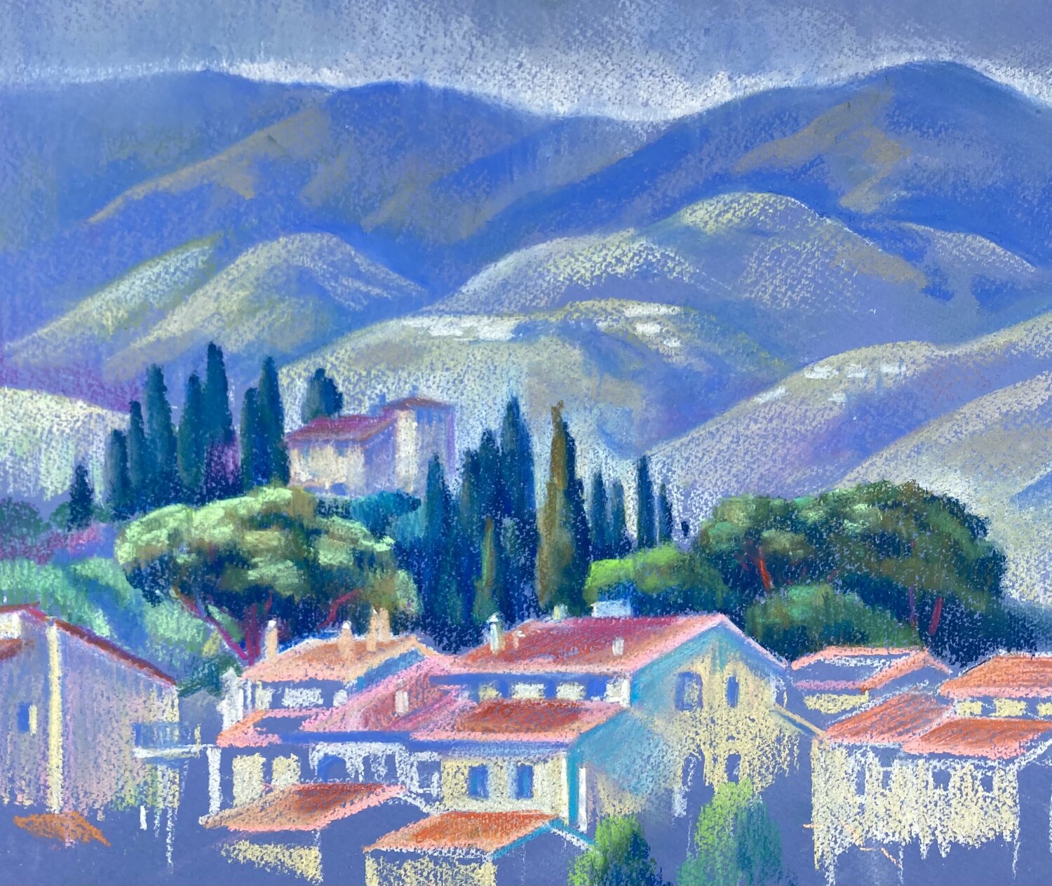 In Toscana prima della pioggia Kristina Korò Werk auf Papier zu verkaufen