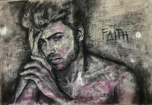 George Michael - Faith di Inga Mihailovic, Pittura in vendita su Singulart
