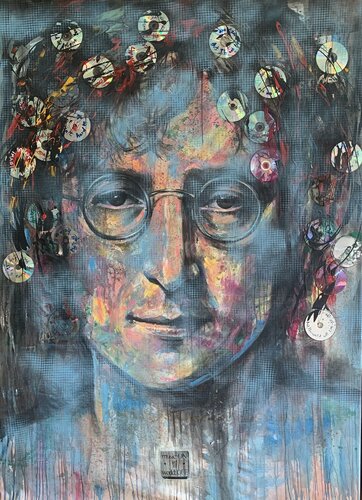 John Lennon - Imagine di Inga Mihailovic, Pittura in vendita su Singulart