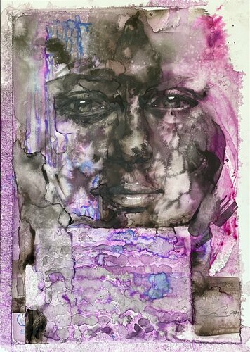 Erde im Gesicht by Inga Mihailovic, Work on Paper for Sale on Singulart