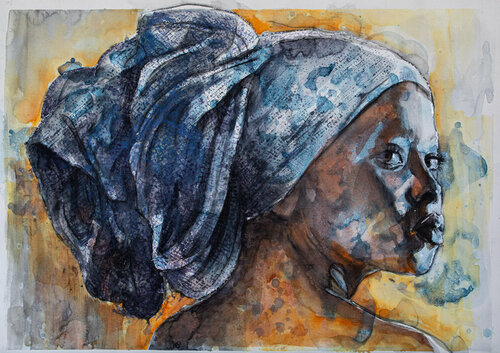 Abschied II van Inga Mihailovic, Werk op papier te koop op Singulart