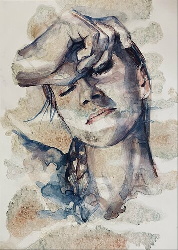 Headache di Inga Mihailovic, Opera su carta in vendita su Singulart