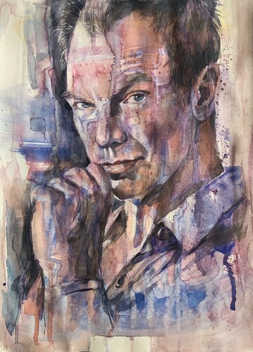 Sting - "I'll be watching you" von Inga Mihailovic, Werk auf Papier kaufen auf Singulart