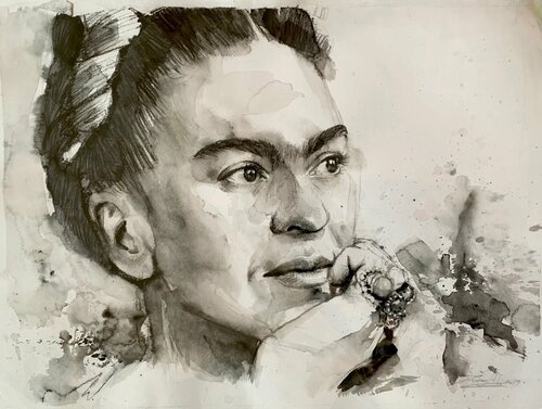 Frida di Inga Mihailovic, Opera su carta in vendita su Singulart