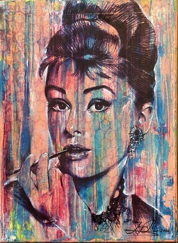 Audrey Style Icon di Inga Mihailovic, Pittura in vendita su Singulart