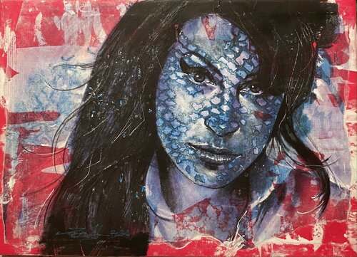 Amy Winehouse ( Tears Dry On Their Own) di Inga Mihailovic, Pittura in vendita su Singulart