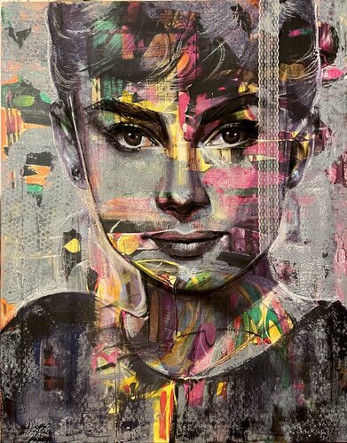 Mona Lisa of the Pop di Inga Mihailovic, Pittura in vendita su Singulart