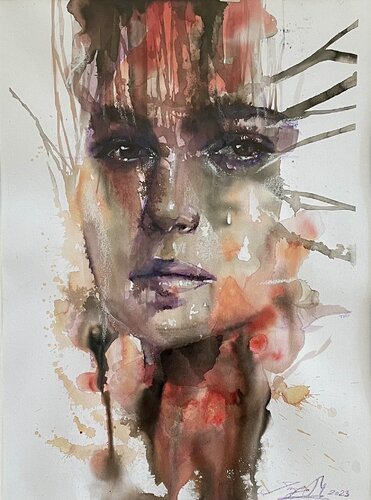 Longing and Fear of Connections van Inga Mihailovic, Werk op papier te koop op Singulart