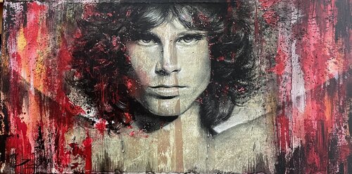 LIGHT MY FIRE ( JIM MORRISON ) di Inga Mihailovic, Pittura in vendita su Singulart