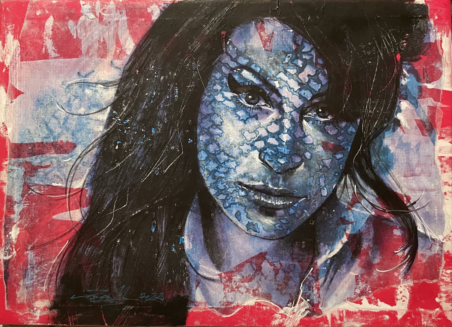 Amy Winehouse ( Tears Dry On Their Own) Inga Mihailovic Originalgemälde zu verkaufen