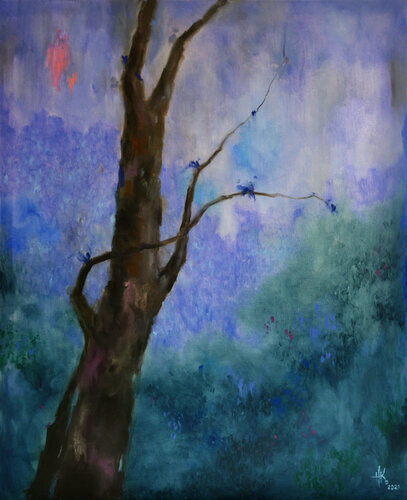Blossoming. In the Arms of Morpheus di Zhanna Kondratenko, Pittura in vendita su Singulart