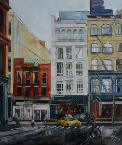Cozy Street di Zhanna Kondratenko, Pittura in vendita su Singulart