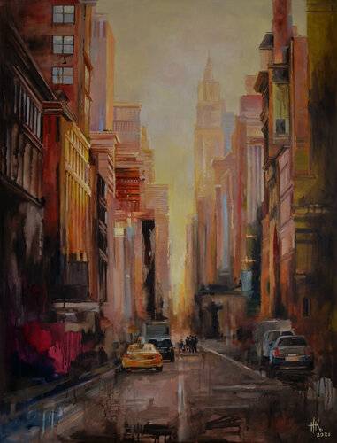Following the Fleeing Sun van Zhanna Kondratenko, Schilderij te koop op Singulart
