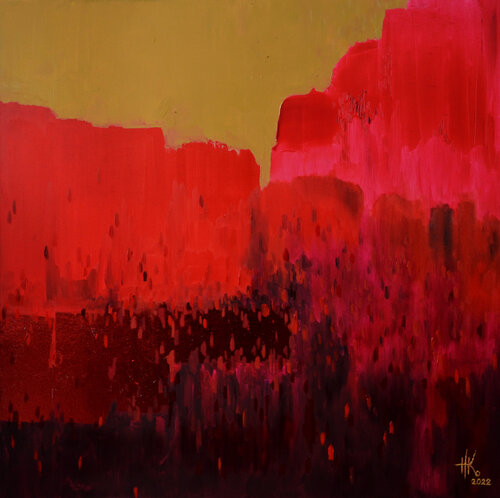 Blossoming. Setting Sun van Zhanna Kondratenko, Schilderij te koop op Singulart