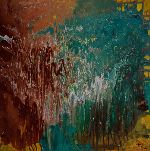 On the Shore of the Deserted Island di Zhanna Kondratenko, Pittura in vendita su Singulart