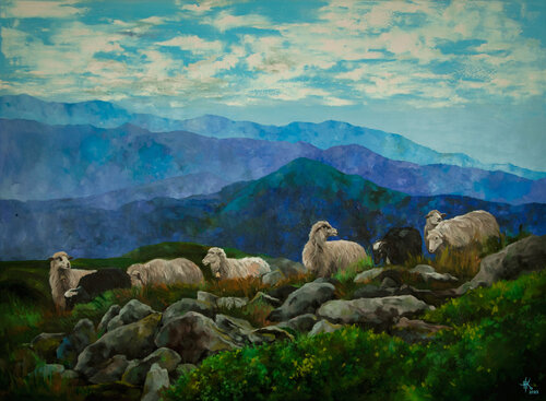 Carpathian Mountains von Zhanna Kondratenko, Malerei kaufen auf Singulart
