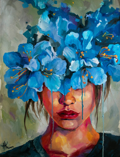Floral Veil van Zhanna Kondratenko, Schilderij te koop op Singulart