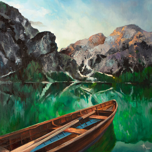 Echoes of Serenity. Silent Serenade van Zhanna Kondratenko, Schilderij te koop op Singulart