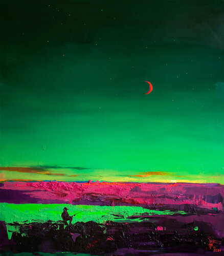 Night Fishing van Zhanna Kondratenko, Schilderij te koop op Singulart
