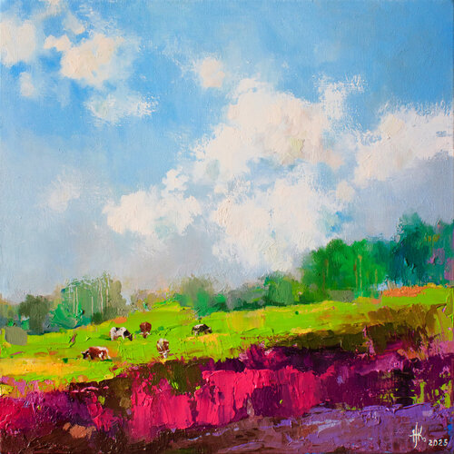 Under Cloud-Kissed Skies van Zhanna Kondratenko, Schilderij te koop op Singulart