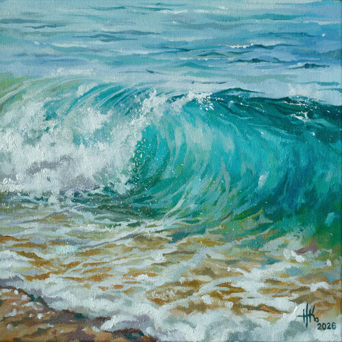 Turquoise Break van Zhanna Kondratenko, Schilderij te koop op Singulart