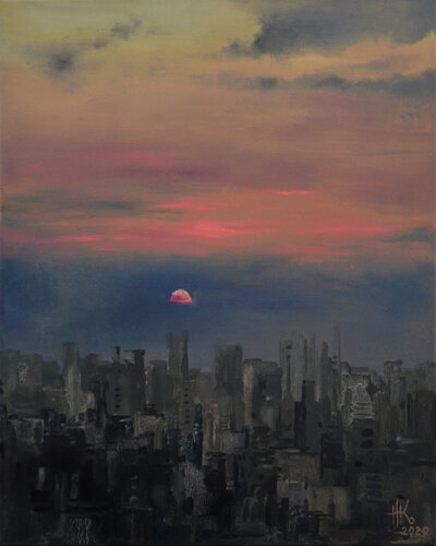 Sinking Sun di Zhanna Kondratenko, Pittura in vendita su Singulart