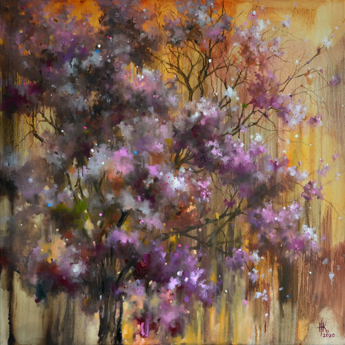 Blossoming. During a Lull di Zhanna Kondratenko, Pittura in vendita su Singulart