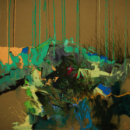 At the Foot of Hill di Zhanna Kondratenko, Pittura in vendita su Singulart