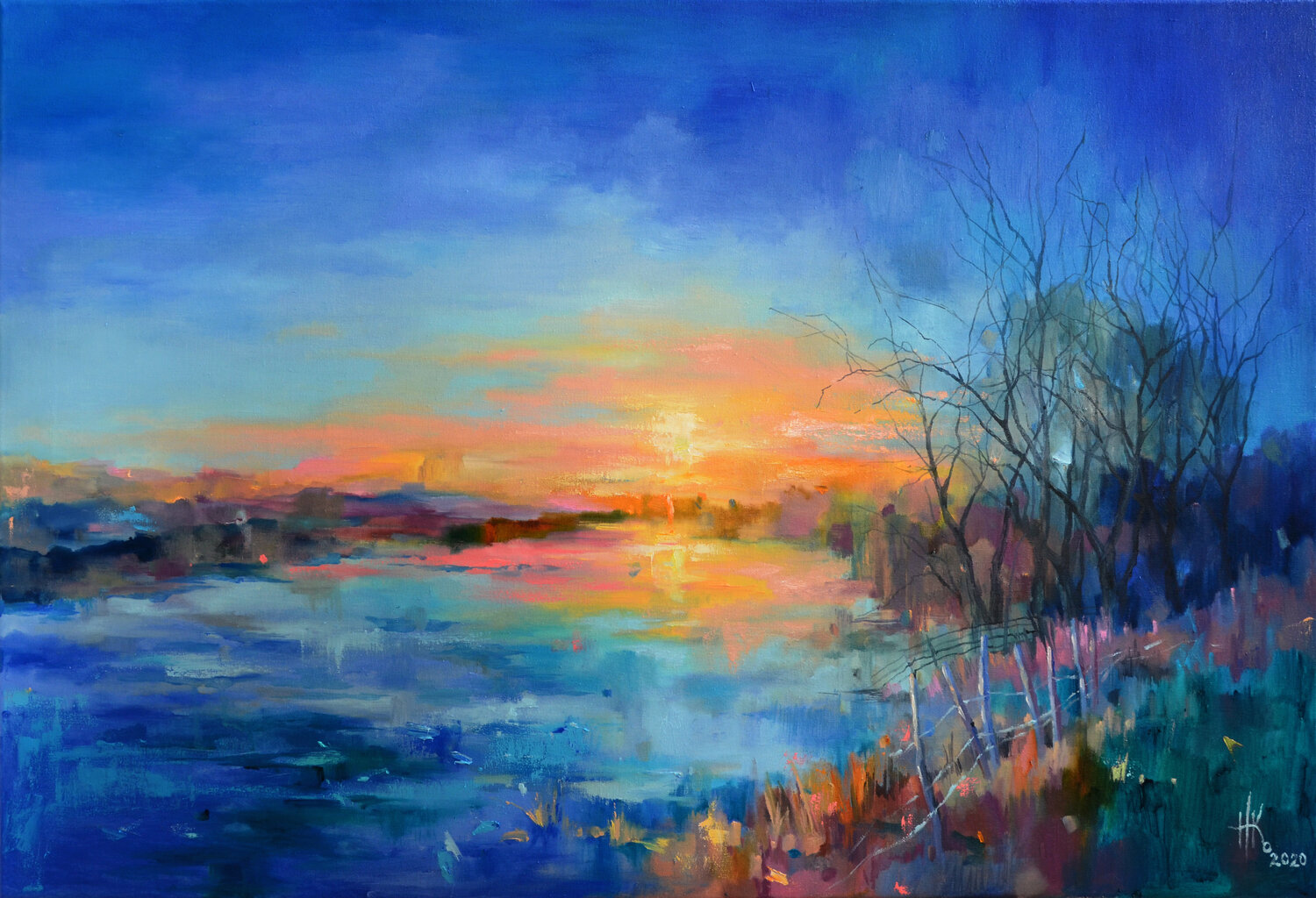 Sunset on the Lake Zhanna Kondratenko