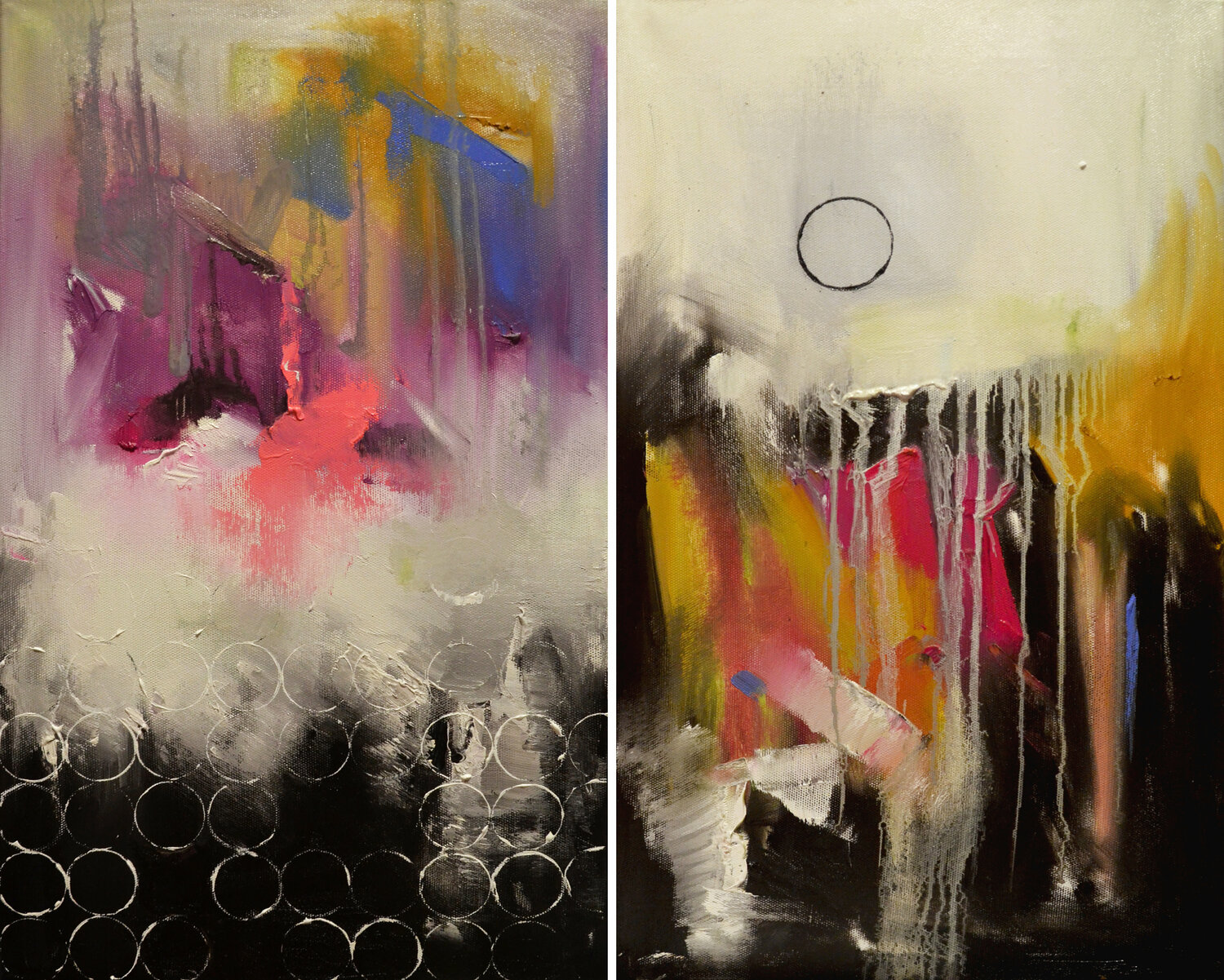 Evolving Echoes (diptych) Zhanna Kondratenko