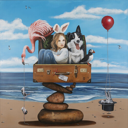 Mon Lapin en sucre ! van Nathalie Roure, Schilderij te koop op Singulart
