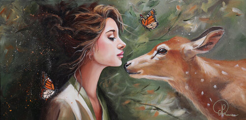 Douce rencontre van Nathalie Roure, Schilderij te koop op Singulart