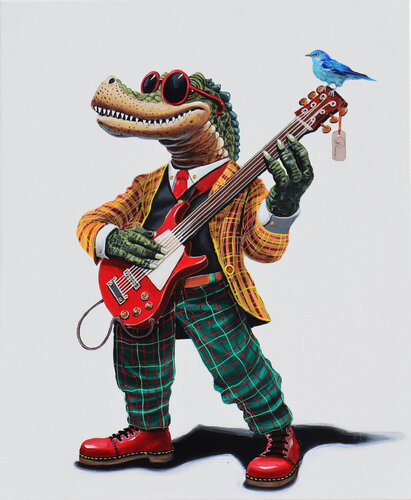 Crocodile Rock von Nathalie Roure, Malerei kaufen auf Singulart